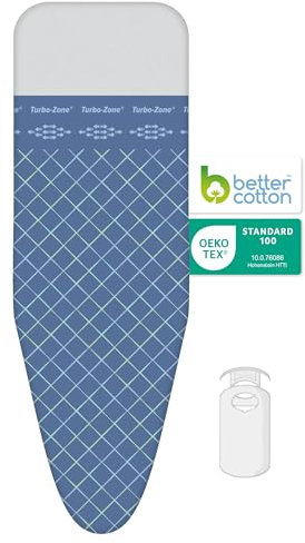 Copriasse da stiro LaundrySpecialist Comfort a 3 strati - Taglia S/M Universal Max 37x112 cm - Disponibile in tre misure - Realizzato in 100% cotone con uno spesso strato di molton