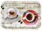 Lashuma Melamin Frühstückstablett 31x23 cm, Eckiges Kaffeetablett Klein, Langlebiges Partytablett, Druck: Espresso