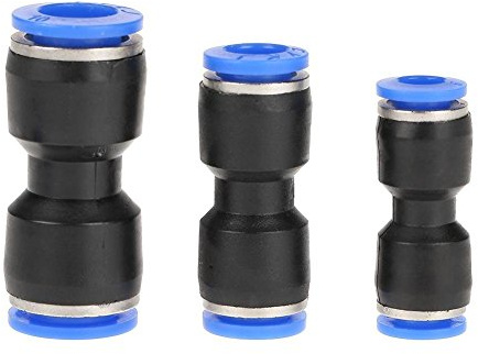 Quick Connect Pneumatic Fittings, Air Pipe Push-Fit Connectors 1/4 - 3/8, High Pressure Brass & Plastic Composition for Industrial Air Compressors, Car Maintenance, Applications