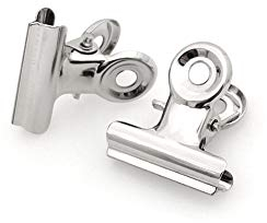 Coideal Small Metal Paper Clips Silver, 100 Pcs Mini Bull Hinge Clips Strong Grip Clamps for Photo Picture, Food Bags, Art Crafts, Office School (22mm)