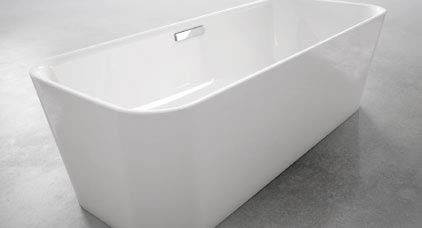 Bette Art Badewanne freistehend, 180x75cm, 2 Rückenschrägen, 3480 CFXXK, Farbe: Weiß - 3480-000CFXXK