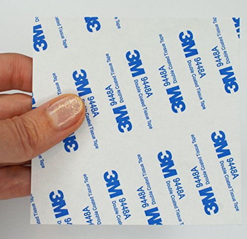 Black 3M EVA Foam Self Adhesive Pads ~ 100mm x 100mm x 1mm or 2mm Thick ~ Sticky Double Sided Tape ~ 9448A (1, 1mm Thick ~ 10mm Wide Strips)