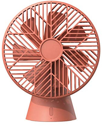QREZ Mini Ventilateur De Table, Petit Ventilateur Portable Ventilateur USB Chargeur De Bureau 4000mAh Mini Ventilateur Extérieur De Bureau Portable pour Bureau À Domicile,Rouge