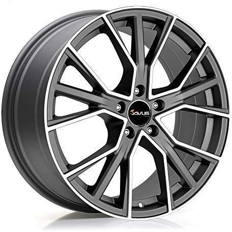 AVUS RACING AF18 4 Alufelgen NAD 10, 5x22 5x112 ET43 66,7 Matt Anthr. Polis. Made IN Italy