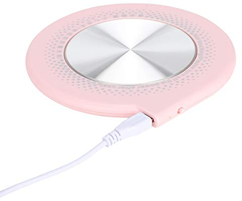 Calienta Tazas Usb, Calentador de Cafe Usb Calentador de Bebidas Portátil Inteligente Calentador de La Taza de Café para El Escritorio, 55 ℃(Rosado)