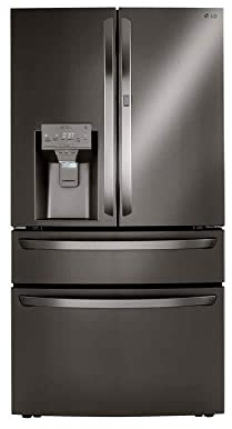 LG 30 cu. ft. 4-Door French Door Refrigerator, Door-in-Door, Full-Convert Drawer, Craft Ice in PrintProof Black Stainless LRMDS3006D