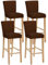 SHILV. HOME Fundas Elásticas Extraíbles Y Lavables para Sillas De Comedor, Fundas para Taburetes De Bar, Fundas para Sillas De Bar, Fundas para Asientos De Mostrador De Pub (Café,Set of 4)