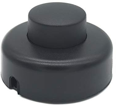 Fußschalter Schwarz für Rundkabel 250V/1A Schnurzwischenschalter Fußtretschalter Ø 62x40