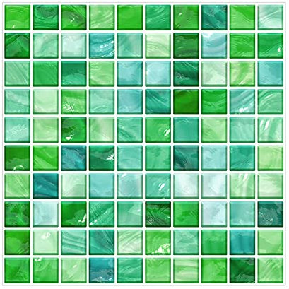 CONPHERON 10 Stück Fliesenaufkleber für Küche und Bad 20 x 20 cm Mosaik Wandfliese Aufkleber Fliesen Deko Fliesenfolie für Badezimmer Küchenrückwand