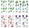 Oblique Unique® 84 Blumen Sticker Pflanzen Blätter Aufkleber Vintage Matt Kakteen Wildblumen Küchendekoration Dekoration Scrapbooking Kinder Basteln