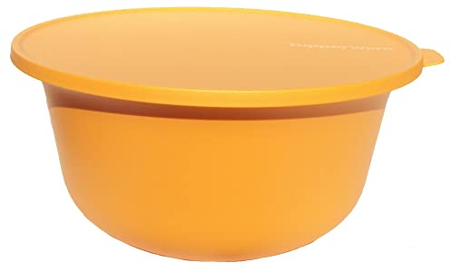 Tupperware Aloha Bowl with Seal 31.75 c Large Size in Papaya Orange