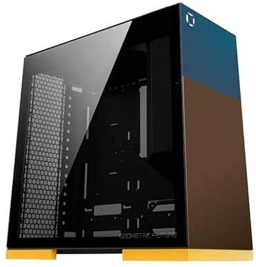 Geometric Future M8 Celluloid Mid Tower E-ATX/ATX-PC-Gehäuse, vertikales Lufttunneldesign, 420/360 Radiator, vertikale GPU-Halterung, GEO-M8-CEL