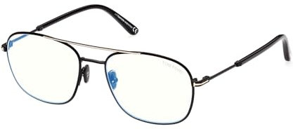 TOM FORD Unisex FT5830-B Lunettes de Soleil, Shiny Black, 54