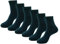 CYS Calcetines 6 Pares Cortos Colegio Uniformes Escolares Alto Algodón Para Niños Niñas Infantiles Pack de 6 Pares (33-36, VERDE)