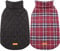 Kuoser Hundemantel Winter für Große Hunde - Fleece Wasserdicht und Warm, Outdoor Hundejacke mit Geschirr Loch, Karierte Wendejacke, 3XL