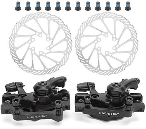 RiToEasysports Ensemble de Freins à Disque de Vélo, Ensemble D'étriers de Frein à Disque Avant Arrière Forte Force de Freinage Universelle pour Vélo de Montagne