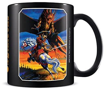 Pyramid International Dungeons & Dragons Dragon Slayer Design 11oz Ceramic Black Coffee Mug - Official D&D Merchandise
