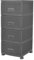 Plana Schubladenschrank, Schubladencontainer mit 4 Schubladen - 44x38x91H cm aus Kunststoff (Grau, Knit)