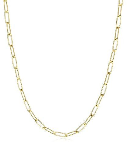 Philip Jones Gold Plated Small Link Paperclip Necklace