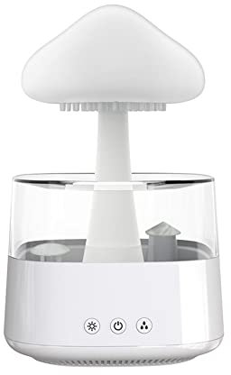 Tokiudeeir Rain Cloud Humidifier Essential Oil Humidifier Ultrasonic Atomizer Household Power Supply 5V 2A Non-Rechargeable