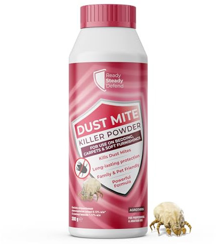 Dust Mite Killer Powder 300g – Advanced Dust Mite Stopper, Deep Fabric Mite Control, Household Formula, Long-Lasting Mite Removal, Effective Allergy Relief