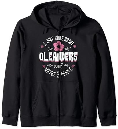 Oleanders Flower Design - Ich sorge mich einfach um Oleander Kapuzenjacke