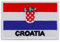Graphic Dust Aufnäher zum Aufbügeln, Motiv: Kroatien-Flagge, bestickt