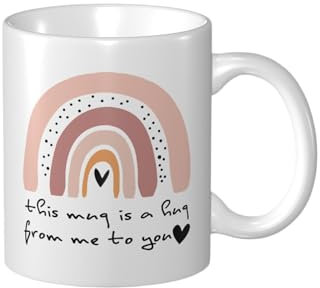 Fenmshairy This Mug is A Hug from Me to You Coffee Mug 11 Oz, Encouragement Inspirational Gift for Women Nurse, Get Well Soon Birthday Christmas Gift for Friend Bestie Sister Coworker