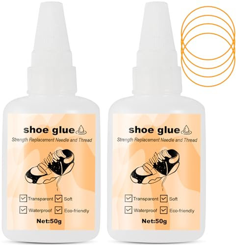 Cieex Pegamento Zapatos Pegamento Fuerte para Todo Tipo de Zapatos, Caucho y Cuero, 50g*2