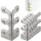Skiffers Baseboard Corner Protectors, Solid Brass Skirting Board Corner Protectors, Skiffer Skirting Board Corner Protector, Brass Skiffers for Baseboards (Silver,8 Pcs)