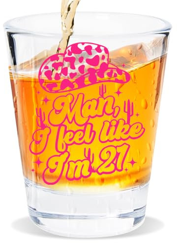Happy 21st Birthday Gift Women, 21st Birthday Gifts for Her, 2003 Happy 21st Birthday Shot Glass, 21st Birthday Shot Glass for Her, Funny Gifts for 21 Year Old Female, Celebrate Turning Twenty-One