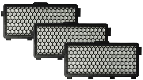 vhbw 3x Staubsaugerfilter Ersatz für Miele SFHA50, SF-AP50, SF-HA50, SF-AH 50, SF-HA 50 für Staubsauger - HEPA Abluft-Filter Schwarz Weiß