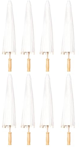 Tagtight 8 Stück Papier-Sonnenschirme aus Ölpapier, 60 cm Papierschirm Chinesischer/Japanischer Schirm Dekorativer, Strandschirm für Hochzeit bei Brautpartys, Foto-Requisiten