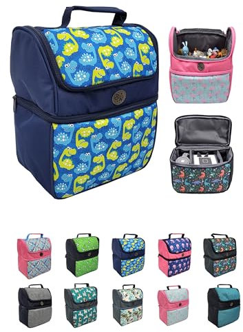 Kinderrucksack für Hörwürfel [Tasche für Toniebox und Tigerbox Touch] Platz für bis zu 25 Tonies und Zubehör verstellbare Innenfächer Netzfach Schultergurte Kindergartentasche (Modell 11)