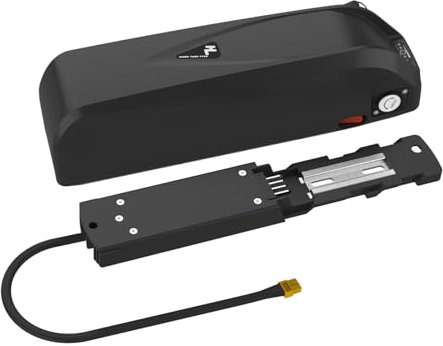 Yasco Ebike Akku Elektro Fahrrad Batterie Lithium Ionen Fahrrad Batterie mit Ladegerät, eBike Umbausatz (48v 20ah 4-Stifte Installations Platte)