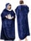 Elaxi Extra Long Oversized Blanket Hoodie, Soft Sherpa Hooded Wearable Blanket with Sleeves, Pockets Fleece Warm Wearable Throw Giant Sweatshirt for Women and Men
