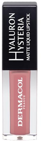 Dermacol Hyaluron Hysteria Flüssiger Lippenstift, Farbe Nr. 4, feuchtigkeitsspendend, mit Hyaluronsäure, für ein glänzendes und weiches Finish für perfekte Lippen.