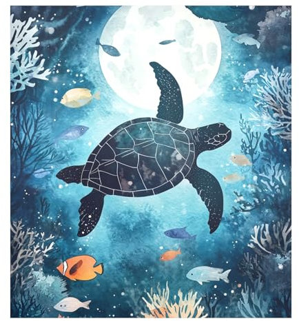 Selbstklebende Magnetfolie für Geschirrspüler, Schildkröte, 66 x 58,4 cm