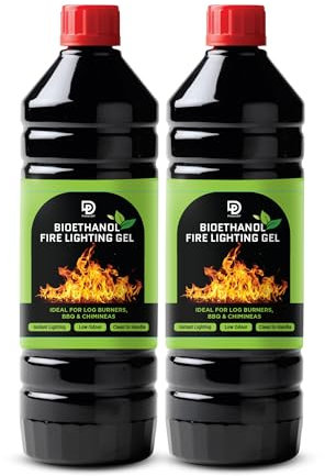 Primes DIY Firelighter Gel – Firepits - Fires & Log Burner - Camping Grill - Bonfire - Ethanol Burners, stove, lighting, Pit, Wood burner (2 Litre)