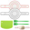 2 Pcs Silicone Bread Sling Dutch Oven for Sourdough Bread, Silicone Baking Mat for Dutch Ovens, Non Stick Sourdough Sling Sheets with Long Handle for Transfer Dough, with 1 Scraper & 2 Brushes