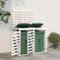 Gecheer Abri pour Poubelle Double sur roulettes Blanc Bois pin, Abri Range Poubelle Cache Conteneur Déchets avec Portes avec Système de Verrouillage pour Jardin, Terrasse, Extérieur