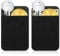 4Pcs Card Holder for Phone, Black Phone Wallet Stick on Self Adhesive Credit Card Holder Phones Case Compatible for Keys Coins Credit Cards