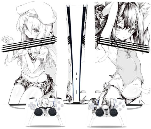 para PS5 Pro Skin Disc Edition & para PS5 Pro Skin Digital Edition Consola Mando Cubierta Vinilo Fundas Compatible Resistente Arañazos 37874 Sin Espuma Sin Burbujas(Digital Edition)