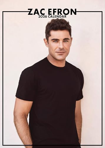 Zac Efron Kalender 2026, A3, Wirobound, vollfarbig