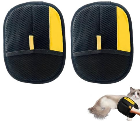 Pfotenmond Fellmagnet | 2 Stück Pet Hair Remover Glove | Fellhandschuhe Fingerlos Katze | Wiederverwendbare Katzen Handschuhe Fellpflege Doppelseitige, Für Glattes Und Gesundes Fell Haustier