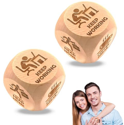 DWFEYOI Stresswürfel mit 6 lustigen Aktionen zum Stressabbau sind das Geschenk Würfel 2er Set - für Kollegen Studenten Freunde - Büro Spielzeug für Mitarbeiter