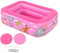 Aufblasbarer Kinderpool, Planschbecken für kleine Kleinkinder, multifunktional, auslaufsicher, quadratisch, für Spaß im Innen- und Außenbereich (Rosa)