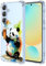 XINYEXIN Transparente Hülle für iPhone 16, Bunte Coole Kunst Graffiti Serie Süßes Muster, Ultra Dünn Stoßfest TPU Klare Handy Schutzhülle - Panda