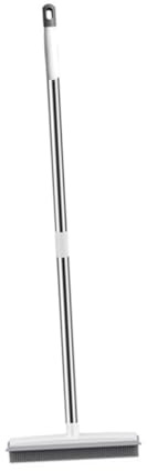 HEATSHAKING Dual Use Pet Hair Remover Brush and Wooden Floor Cleaner for Carpet and Tile, Rubber Bristles Cleaning Tool for Dog and Cat Hair, Home Cleaning Accessory