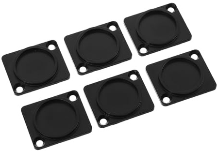 Einbau Xlr Abdeckung aus Metall für Audio Chassis Anschluss Schwarz | Mikrofon und Lautsprecherkabel, Passend für Audio Racks und Montage, 6 Stück-pack